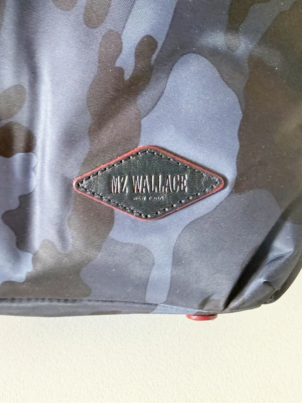 MZ Wallace Bleecker Tote Bag Blue Camouflage Nylon Travel Messenger - Picture 10 of 14
